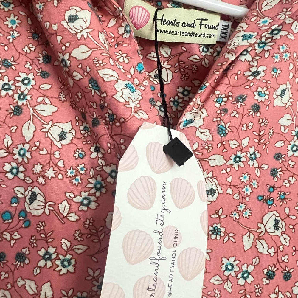 Elegant Pink Floral Women's Casual Dress - Picture 3 of 3